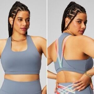 Women's Bluish grey medium support Sports Bra
